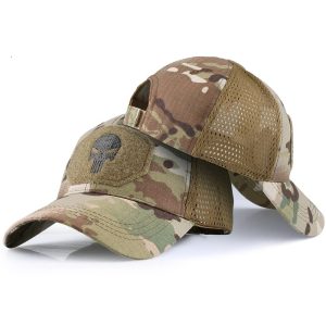 Casquette militaire respirante motif camouflage