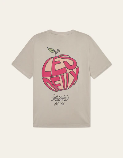 Tee-Shirt en Coton Beige Imprimé Dos LES DEUX – Image 4