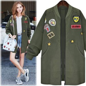 Manteau militaire de ville pour femme