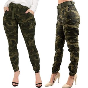 Pantalon cargo camo pour femme