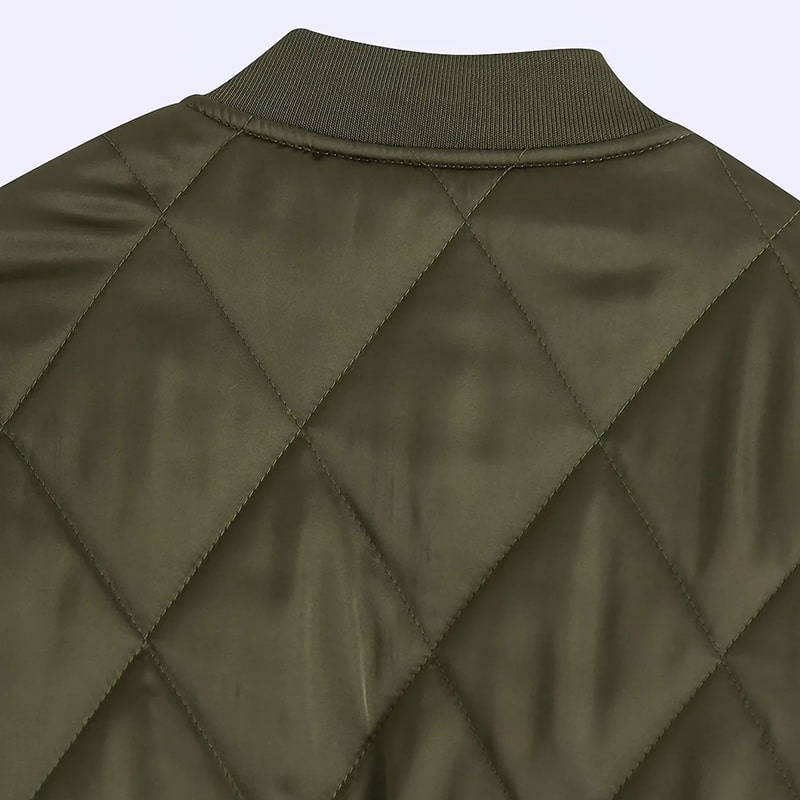 Blouson de bombardier à carreaux pour femme – Image 5