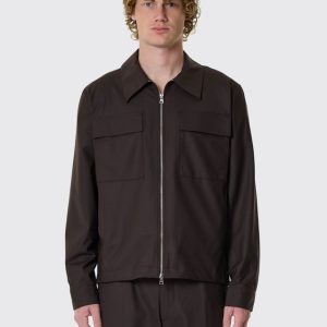 Veste zippée hybride Marron NN07