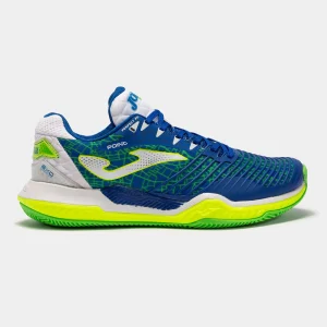 CHAUSSURE “POINT” BLUE WITH GREEN SEMELLE