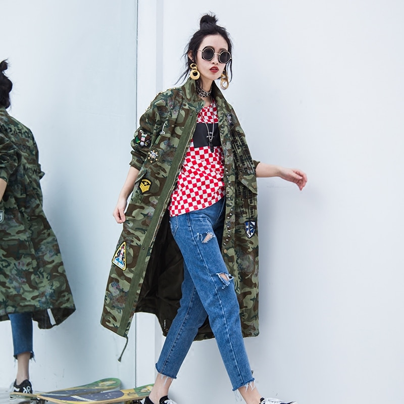 Manteau militaire over size pour femme – Image 2