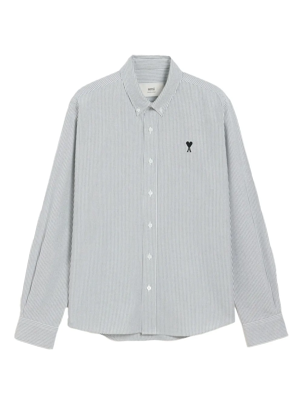 Chemise Rayée Noir/Blanc Col boutonné AMI PARIS – Image 3