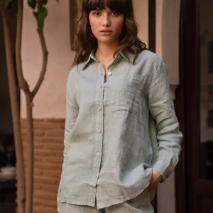Chemise Louise (lin vert)