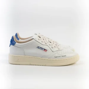 Baskets Medalist Low En Cuir Blanc Et Bleu AUTRY