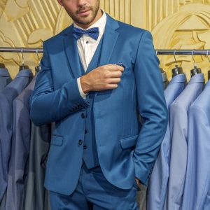 Costume bleu vert canard