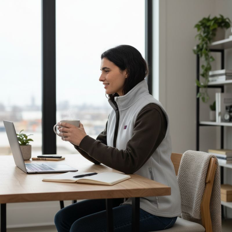 Gilet micropolaire echo responsable – unisex – Gris – Image 5