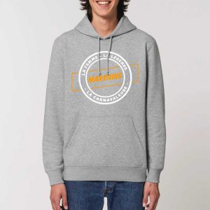 Sweat à capuche unisexe avec poche ventrale – Bio 280 g/m² – Marraine la femme la légende la carnavaleuse