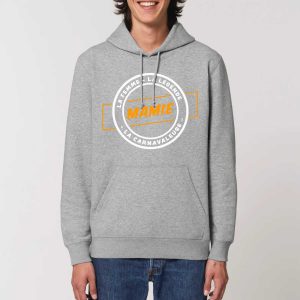 Sweat à capuche unisexe avec poche ventrale – Bio 280 g/m² – Mamie la femme la légende la carnavaleuse