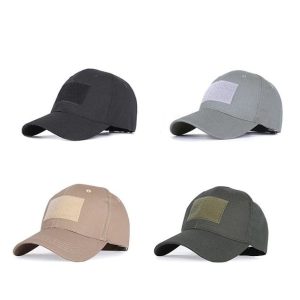 Casquette militaire unie avec emplacement de patch