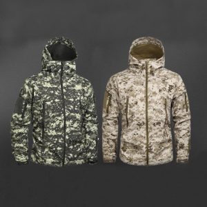 Veste softshell avec velcro camouflage digital