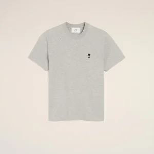Tee-shirt Gris Cœur Noir AMI PARIS