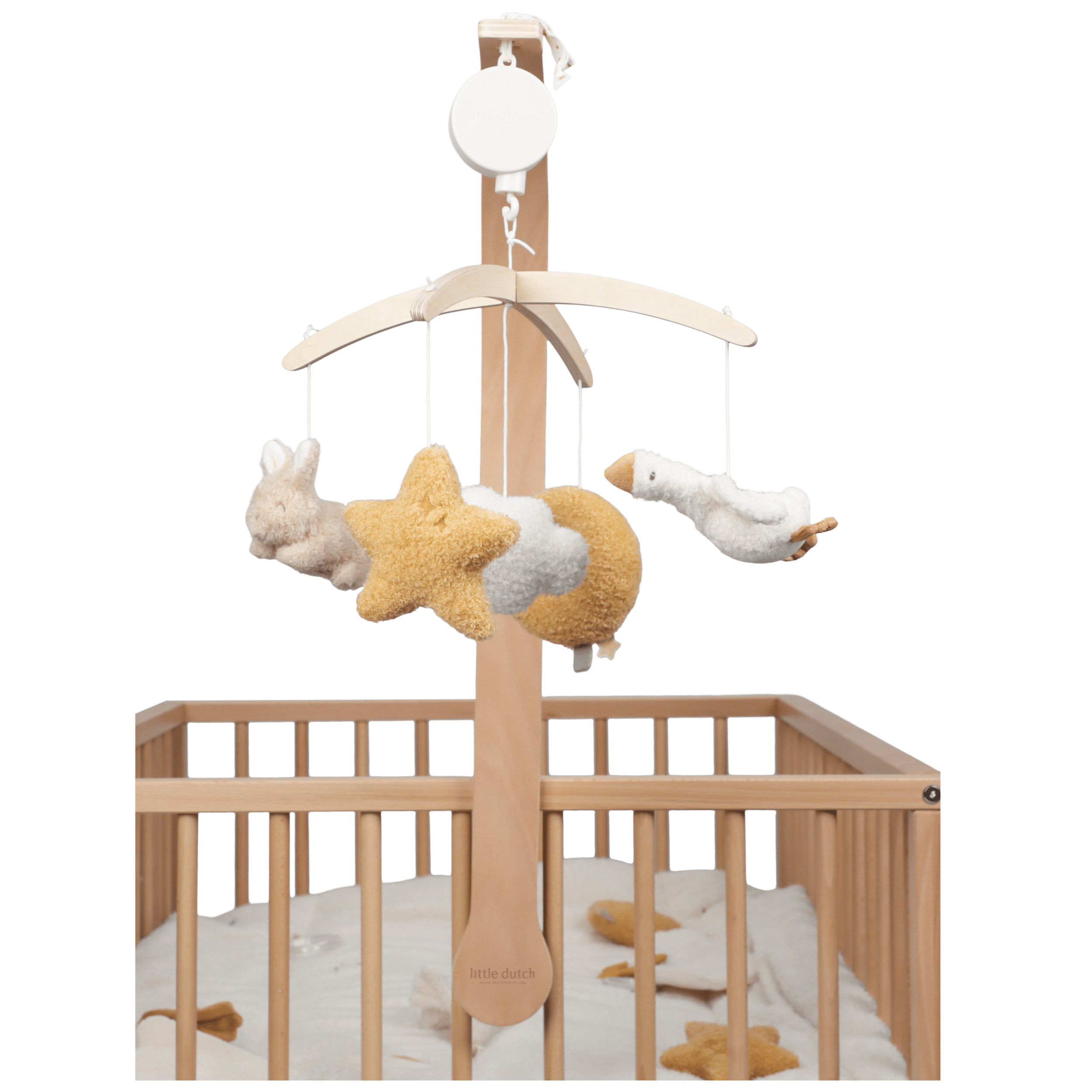 Mobile musical en bois FSC – Newborn