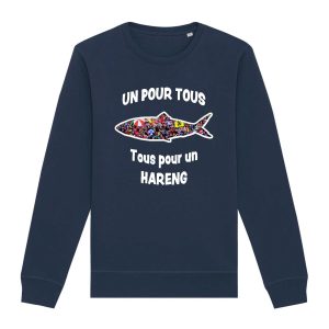 Sweat-shirt unisexe – Bio 280g/m² – Un pour tous Tous pour un hareng