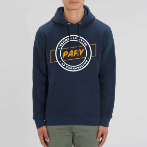 Sweat à capuche unisexe avec poche ventrale – Bio 350 g/m² –  Papy l&rsquo;homme le mythe le carnavaleux