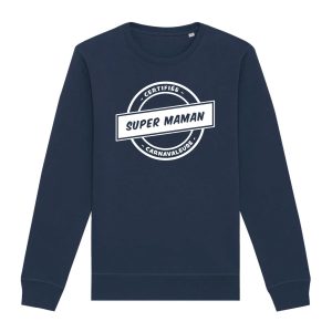 Sweat-shirt unisexe – Bio 280g/m² – Certifiée super maman carnavaleuse