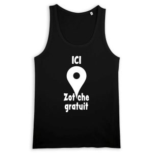 Débardeur Homme – 100% coton Bio 155g/m² – Ici zot&rsquo;che gratuit