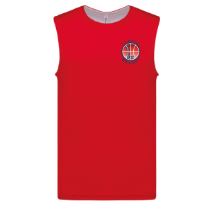 PA464 – Maillot de basket réversible ROUGE/BLANC – La Seyne Basket