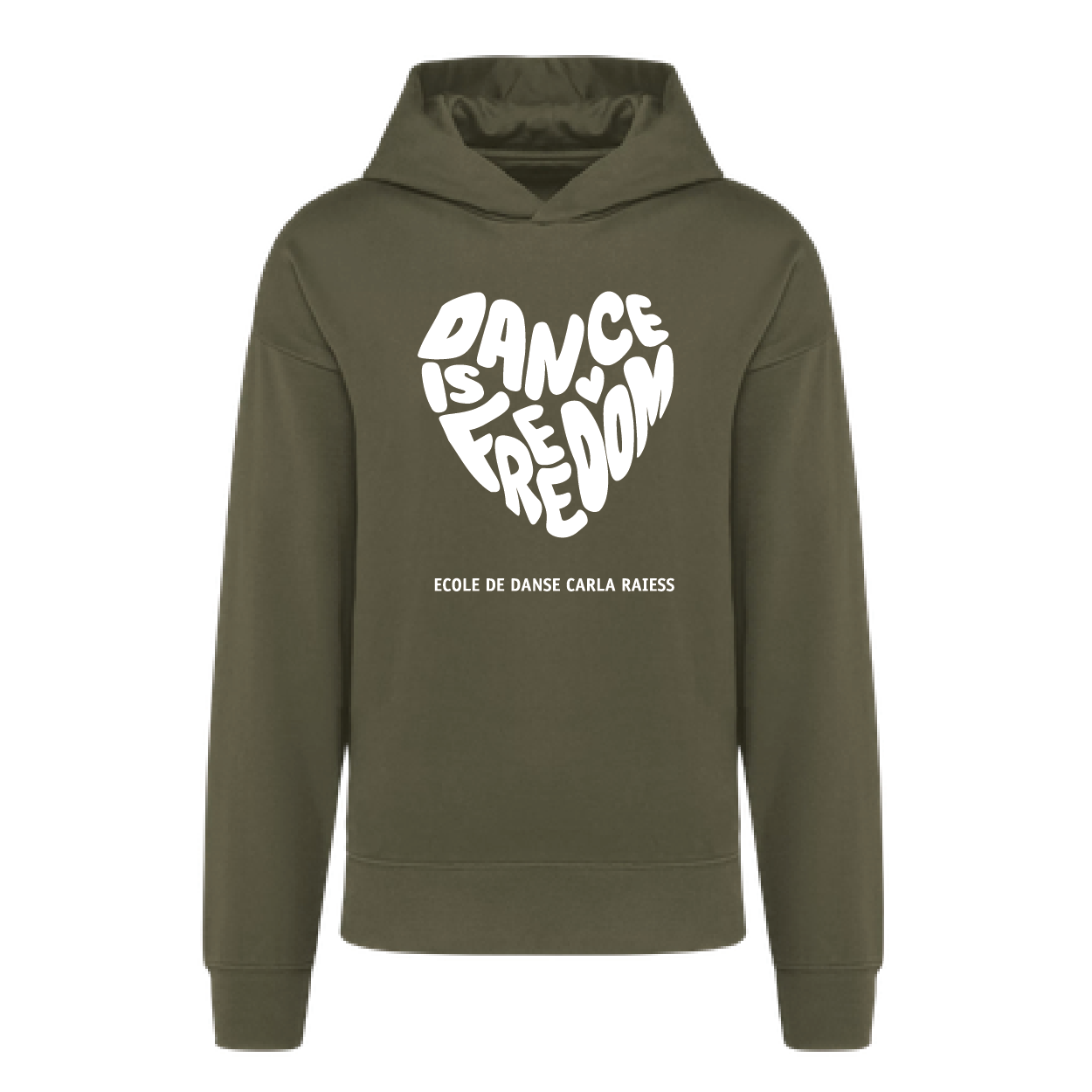 K4018 – Sweat à capuche oversize UNISEXE Noir ou khaki- EDCR