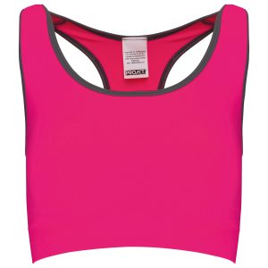 Brassière de sport sans couture Fluorescent Pink / Storm Grey