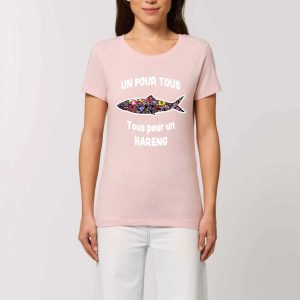 T-shirt Femme – 100% coton Bio 155g/m² – Un pour tous Tous pour un hareng