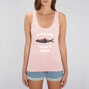 Débardeur Femme – 100% coton Bio 120g/m² – Un pour tous Tous pour un hareng