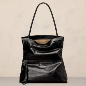 Sac a main en cuir texturé tannage végétal AMIPARIS