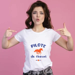 T-shirt Femme Pilote de cheval