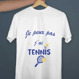 T-shirt Femme Je peux pas j&rsquo;ai tennis