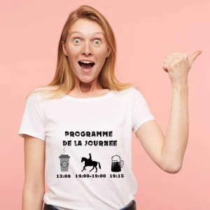 T-shirt Femme Programme de la journée équitation