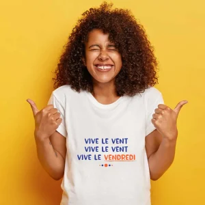 T-shirt Femme Vive le vent vive le vent vive le vendredi