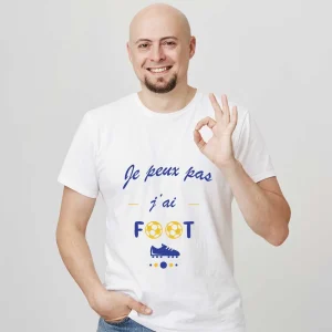 T-shirt Homme Je peux pas j&rsquo;ai foot