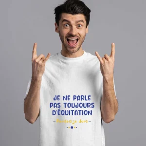 T-shirt Homme Je ne parle pas toujours d’équitation parfois je dors