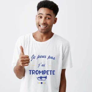 T-shirt Homme Je peux pas j&rsquo;ai trompette
