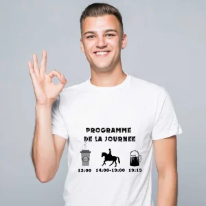 T-shirt Homme Programme de la journée équitation