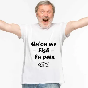 T-shirt Homme Qu&rsquo;on me fish la paix