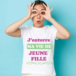 T-shirt J&rsquo;enterre ma vie de jeune fille