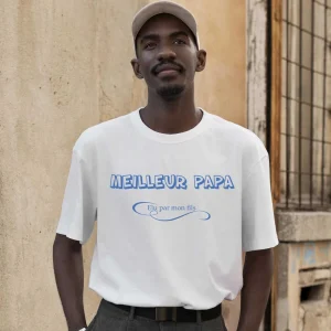 T-shirt Meilleur Papa élu par mon fils