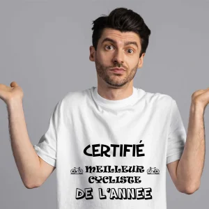 T-shirt Certifié meilleur cycliste de l’année