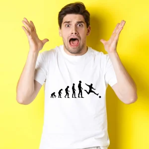 T-shirt Évolution footballeur