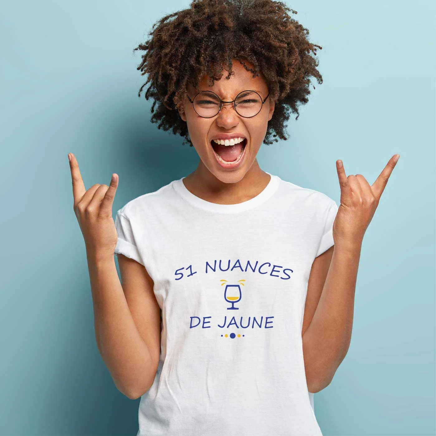 T-shirt Femme 51 nuances de jaune