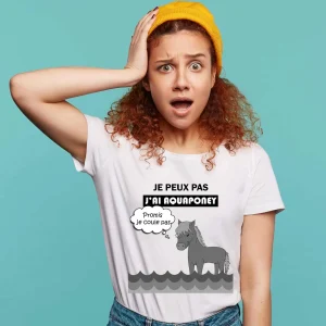 T-shirt Femme Je peux pas j’ai Aquaponey