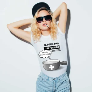 T-shirt Femme Je peux pas j&rsquo;ai fondue