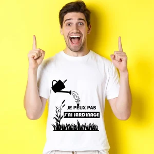 T-shirt Homme Je peux pas j&rsquo;ai jardinage
