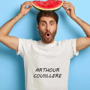 T-shirt Homme Kaamelott Arthour couillere Roi Burgonde