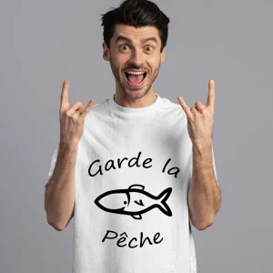 T-shirt Homme Garde la pêche