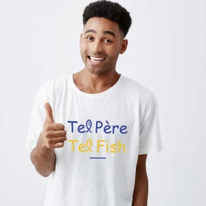 T-shirt Tel père tel fish