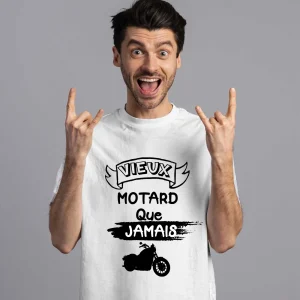 T-shirt Vieux motard que jamais